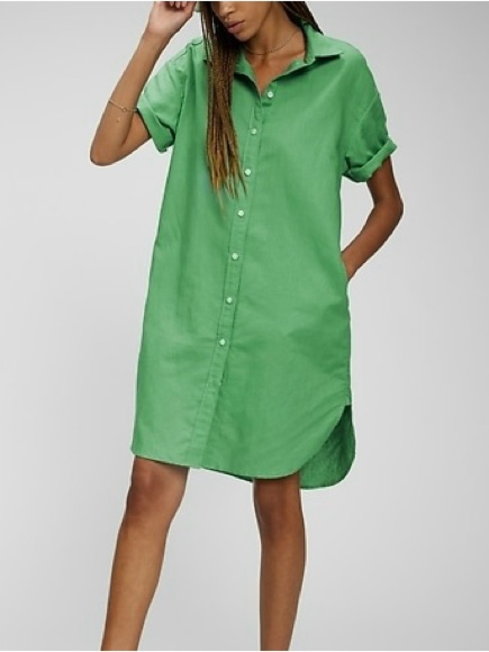 NWOT LOFT Poplin Shirt Dress